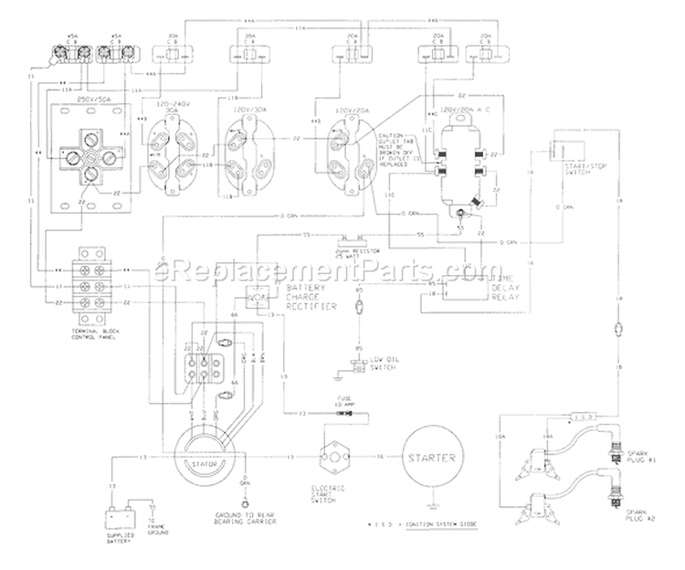 Page F Diagram and Parts List for 1415-0  Briggs and Stratton Generator